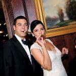 Nanina's in the Park, Bride & Groom with Cigars (Milton Gil Photographers)