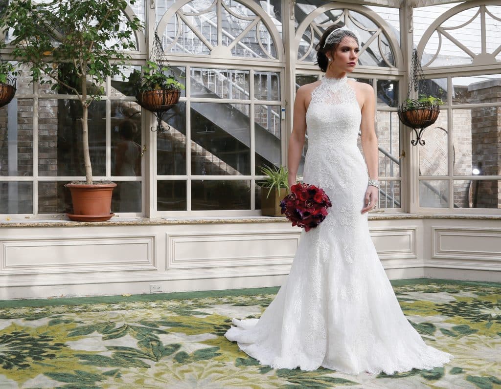 Gown: Oleg Cassini at David’s Bridal (CWG666, $1,150)