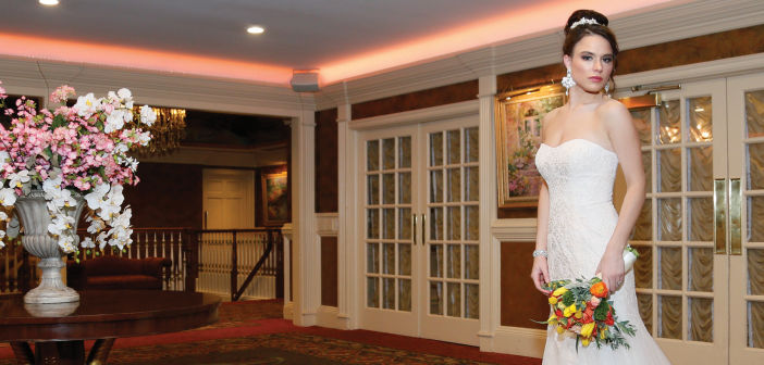The Brownstone | Wedding Venue-Bridal Gown Photos Gown: Oleg Cassini at David’s Bridal (CWG668, $1,150)