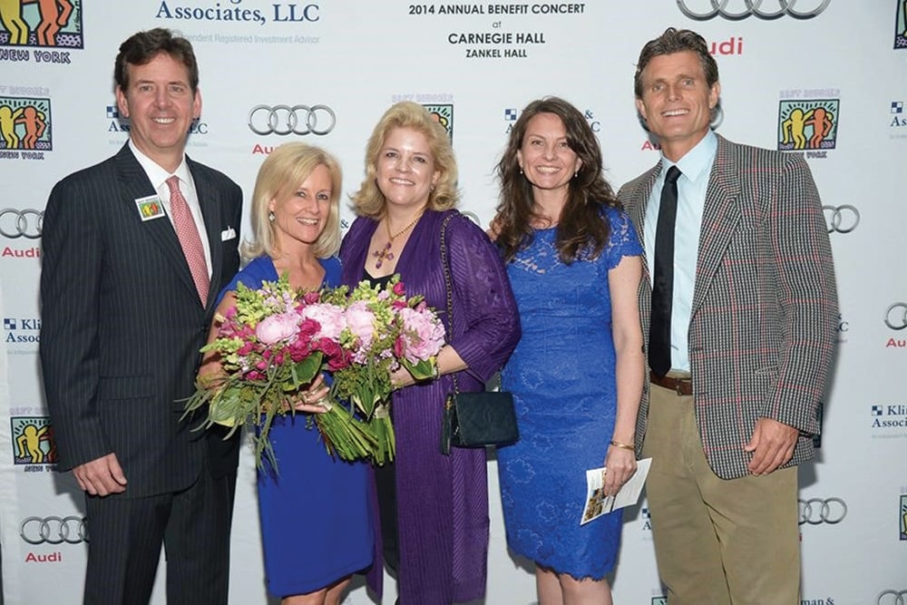 At the Carnegie Hall Benefit Concert. Gerry and Penney Klingman, event chair, Lisa D'Urso, Kelley Faulkner, and founder Anthony Kennedy Shriver.