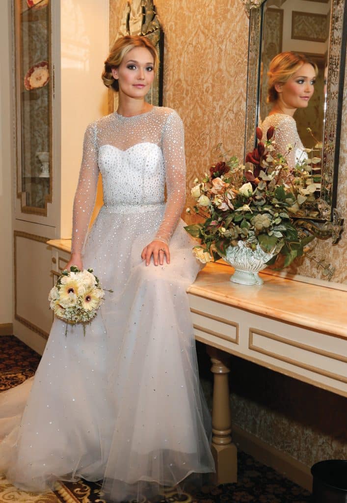 Gown: Lucia Rodriguez (LW7000, $9,000)