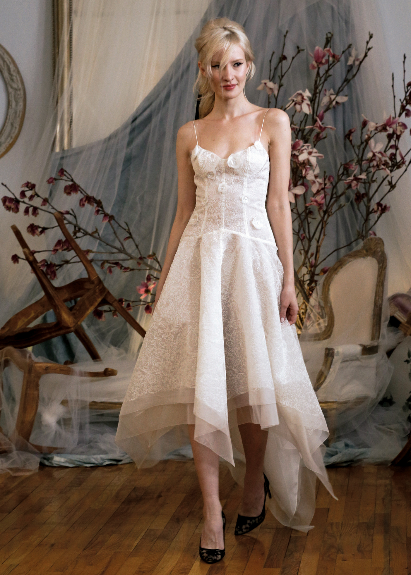 Elizabeth Fillmore Avant-Garde Short Wedding Dress