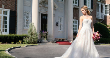 Glen Cove Mansion | Wedding Venue-Bridal Gown Photos Gown: Oleg Cassini at David's Bridal (CWG 749, $1758), PMK Floral Arts