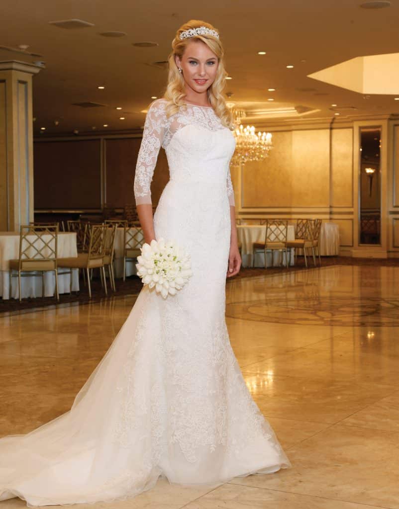 Oleg Cassini at David's Bridal (CWG 710, $1250)