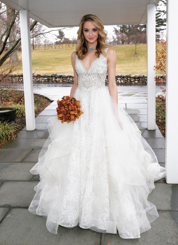 Gown: Eve of Milady (1583), Flowers: Mitch Kolby Events