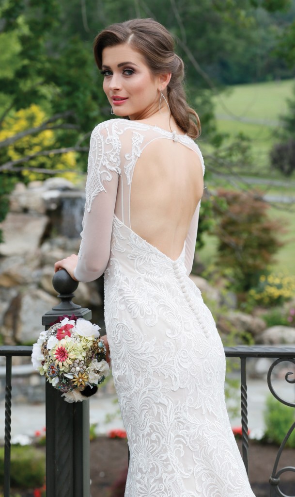 Gown: Oleg Cassini at David's Bridal (CWG670, $1,450), Forever Brooch Bouquets