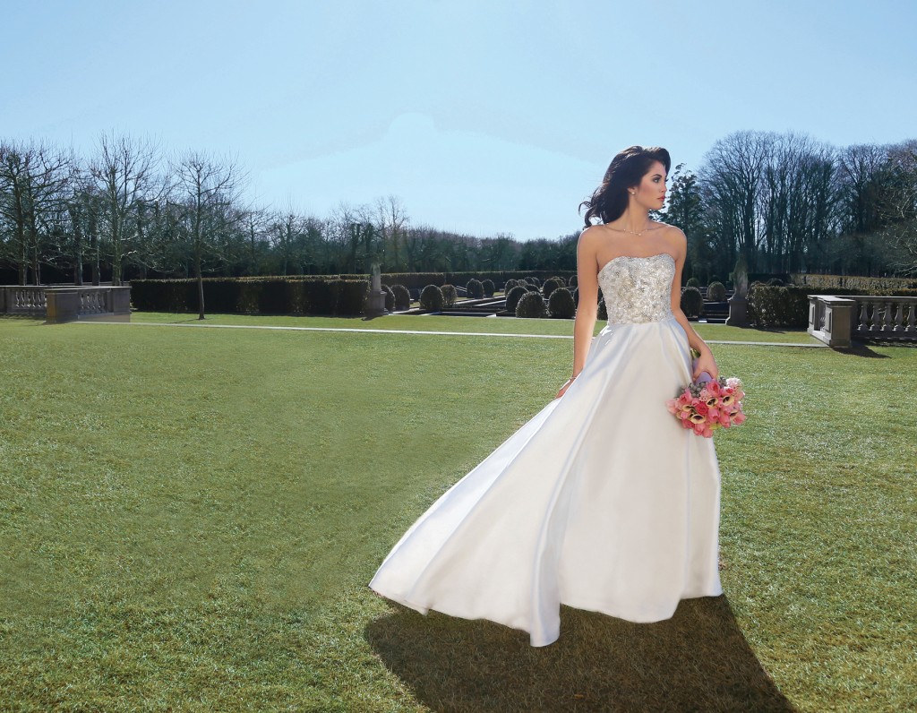 Gown: Oleg Cassini at David's Bridal (CWG791, $1,158), Ariston Flowers, Jewelry-KVO Collections
