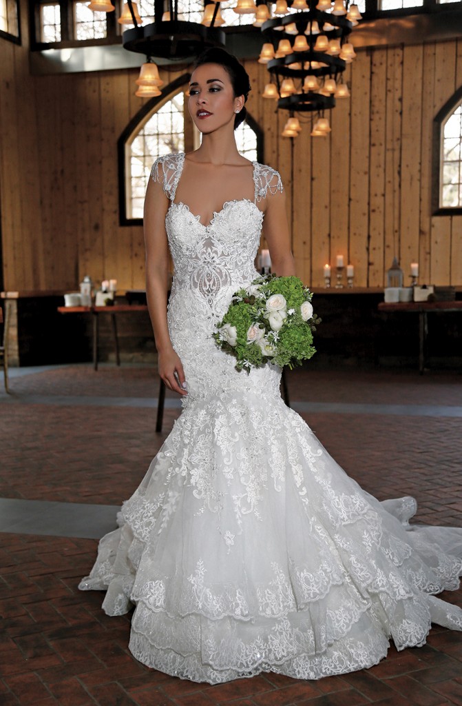 Gown: Eve of Milady (1607), Bouquet: Mitch Kolby Events, Jewelry: KVO Collections
