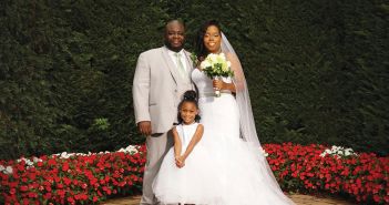 Create a Family Celebration Chris, Tameka, and Anika in the gardens of il Tulipano