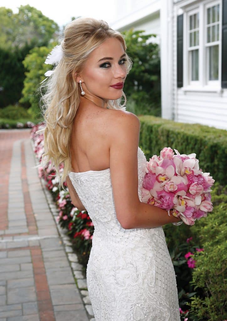 Gown-Oleg Cassini at David's Bridal, Ariston Flowers, Hair Jewelry-Sterling Hairpins, Earrings & Bracelet-David's Bridal