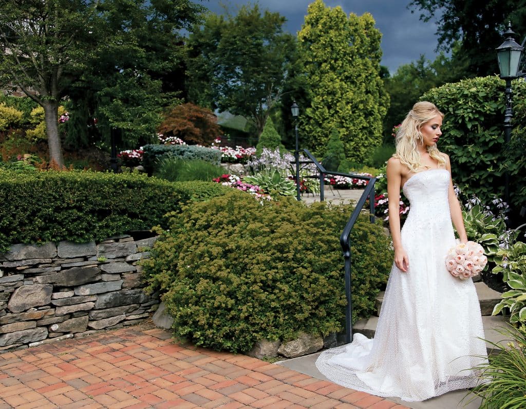 Gown-Oleg Cassini at David's Bridal, Ariston Flowers, Hair Jewelry-Sterling Hairpins, Earrings-David's Bridal