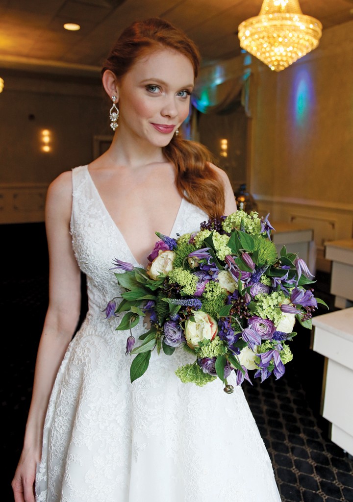 Gown: Jude Jowilson (Olivia). Bouquet: Mitch Kolby Events