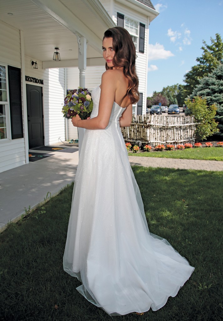 Gown: David's Bridal (WG3691, $599). Bouquet: Mitch Kolby Events.
